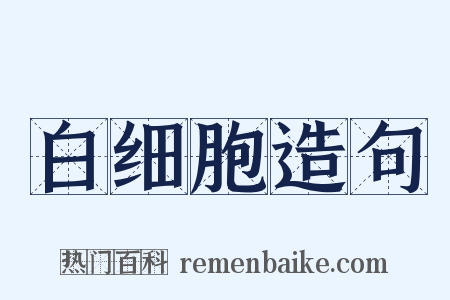 白细胞造句是什么意思的图片